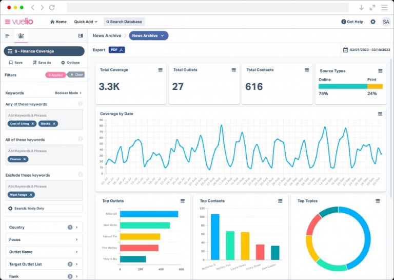 Vuelio: PR & Comms Software - Media Database, Monitoring and Distribution